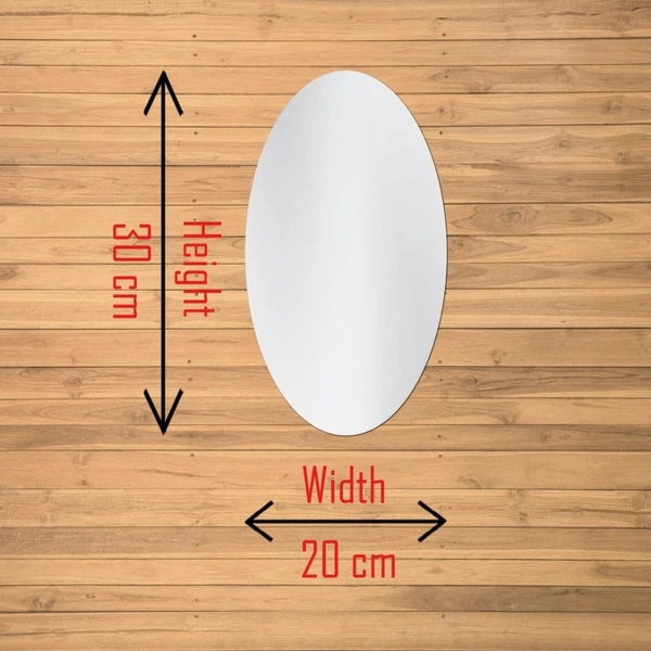Self Adhesive Plastic Oval Mirror