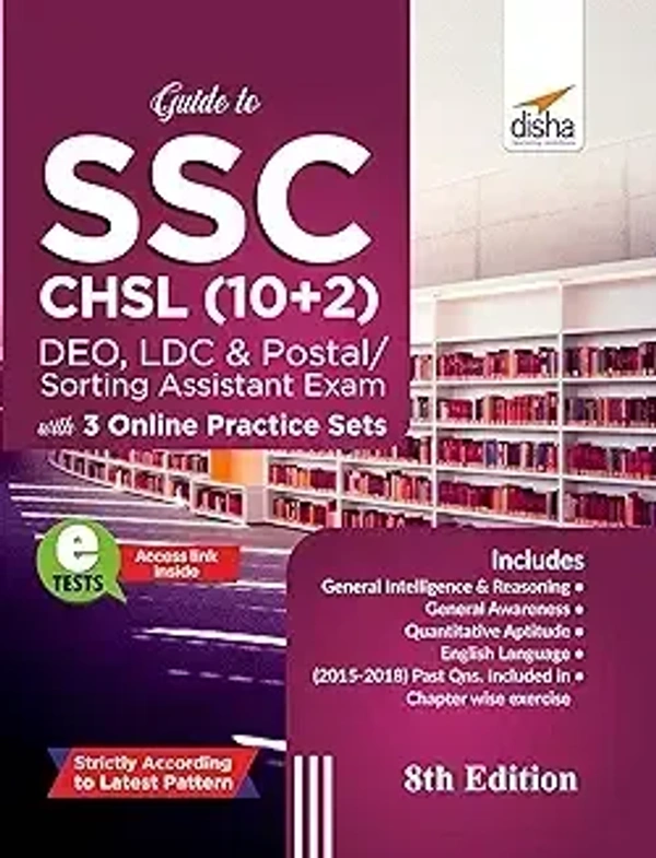 Disha Guide to Ssc - Chsl (10+2) Deo, Ldc & Postal/ Sorting Assistant Exam with 3 Online Practice Sets (English, Paperback, unknown) 9789389418934