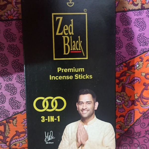 Dhup Zed Black 3in1(Agarbatti) - 1dz (Small)