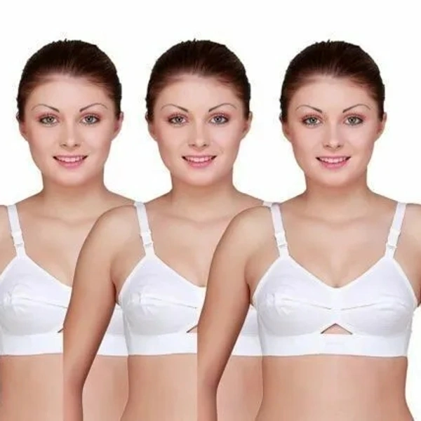 Groversons Paris Beauty Chanderkiran White Bra 100% Cotton - 75 B, White
