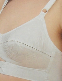 Groversons Paris Beauty Chanderkiran White Bra 100% Cotton - 75 B, White