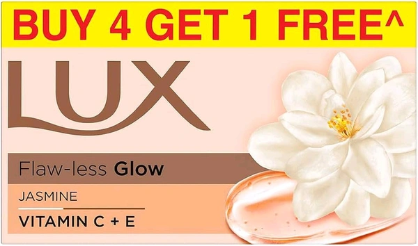 Lux Flaw -less Glow Jasmine Vitamin C+E  Mega Pack  - 100 GM (4 Unit+1 Unit Free)