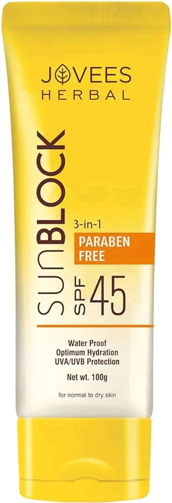 Jovees Sunblock (Spf- 45)  - 100 GM