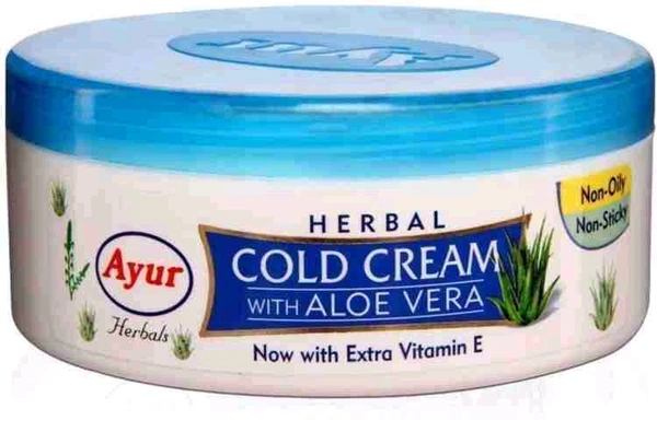 Ayur Herbals Cold Cream With Aloevera Vitamin E  - 200 Ml