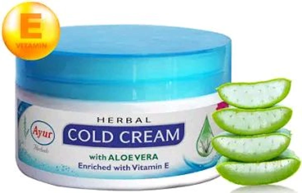 Ayur Herbals Cold Cream With Aloevera Vitamin E  - 100 Ml