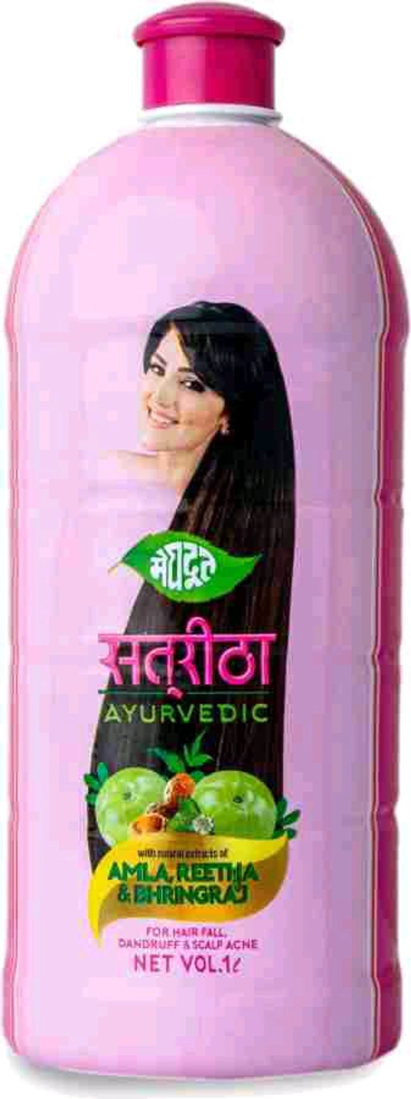 Meghdoot   Meghdoot Satreetha Ayurvedic Shampoo With Natural Extracts Of Amla,Reetha & Bhringraj - 1 L