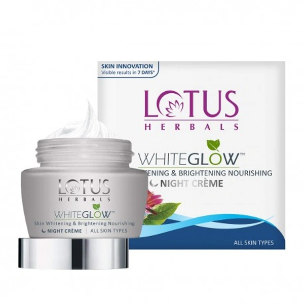 Lotus Herbals Whiteglow Skin Whitening & Brightening Nourishing Night Creme  - 60 GM