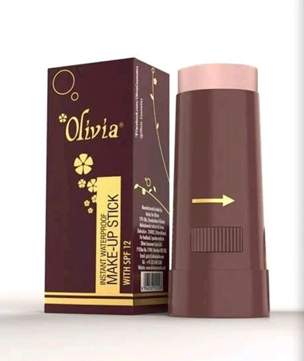 Olivia  olivia instant waterproof make- up stick with spf 12 shades No.02 Concealer ( Rachelle Rose) - 15 GM, 01