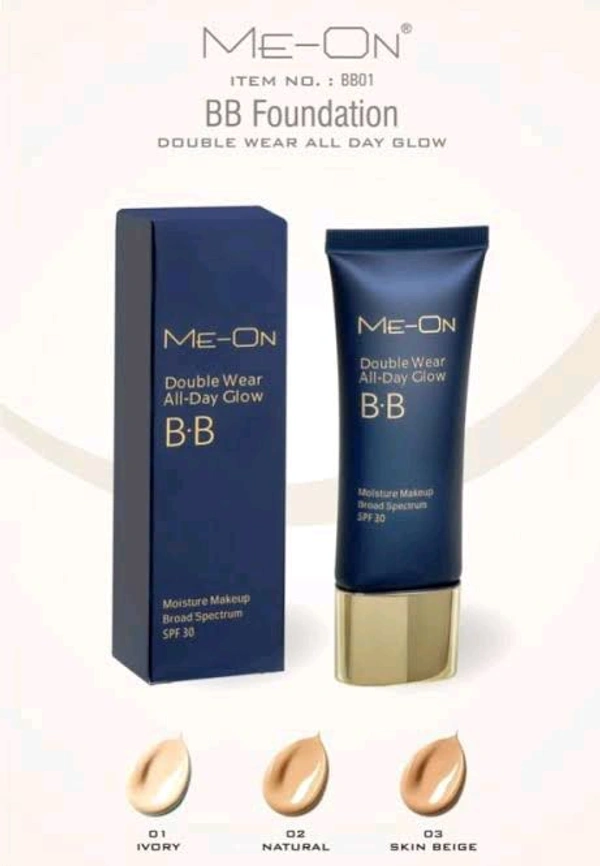 Me-on Double Wear All-day Glow B.B Moisture Makeup Broad Spectrum SPF 30 No.BB01 - 38 GM, 01