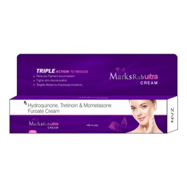 Marks Rub Ultra  Hydroquinone, Tretinoin & Mometasone Furote Cream Marks Rub Ultra Cream  - 25 GM
