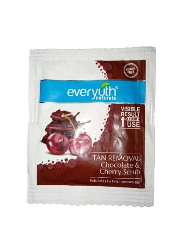 Everyuth Naturals Visible Result 1from Use Tan Removal Chocolate & Cherry Scrub  - 7 GM