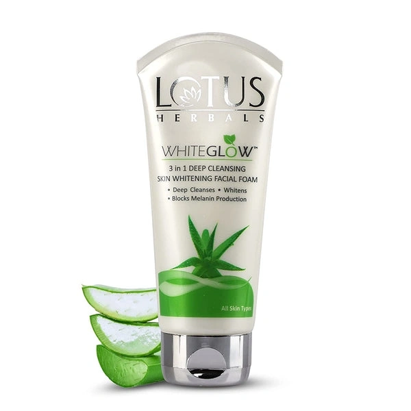 Lotus Herbals Whiteglow 3 In 1 Deep Cleansing Skin Whitening Facial Foam  - 50 Ml