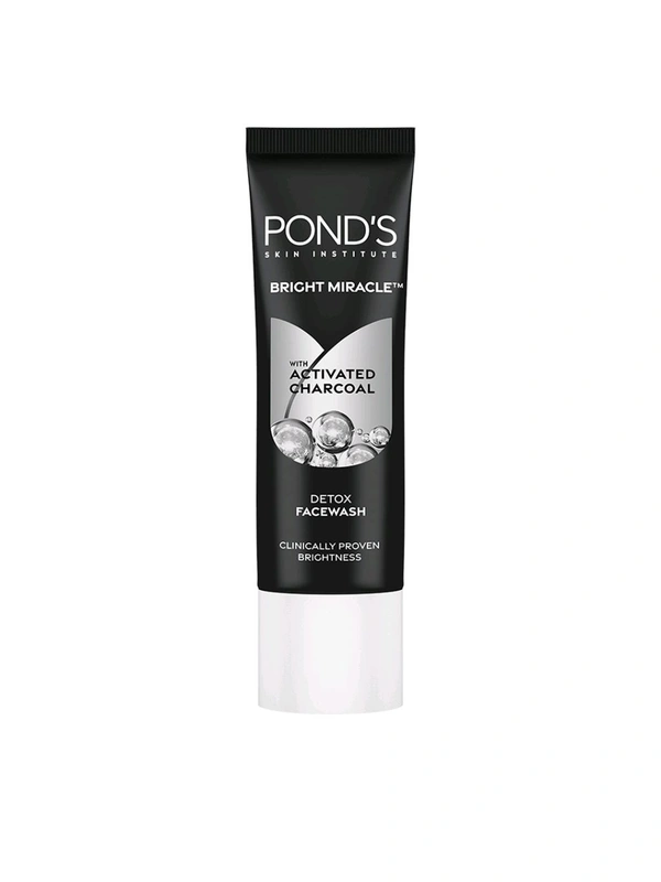Pond's  Ponds Bright Miracle With Activated Charcoal Detox Face Wash  - 50 GM