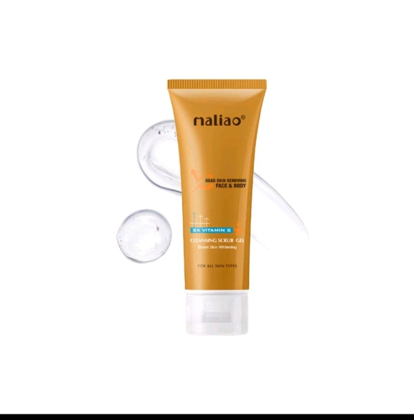 Maliao Cleansing Scrub Gel with 3x Vitamin C -Skin Brightening - Bourbon, 100Ml