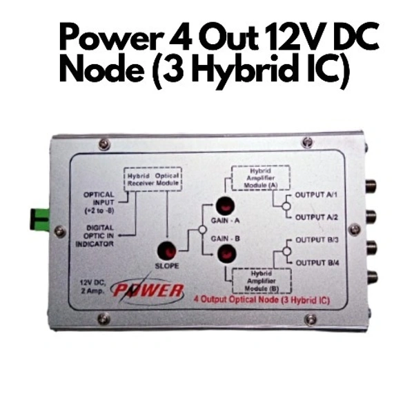 power Power 4 out 12V DC Node (3 Hybrid IC) With 2 mpr. Adaptor
