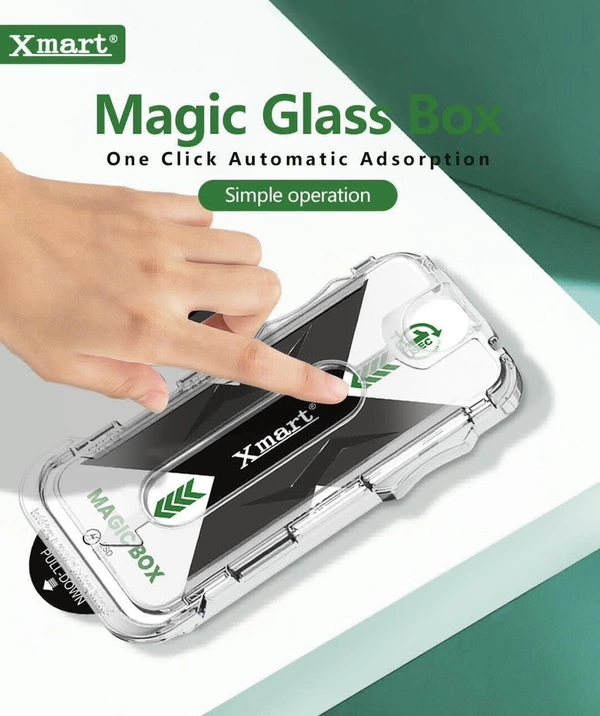 IPHONE Magic Tempered Glass Box ( One Click Automatic  Adsorption ) .  - IP 12