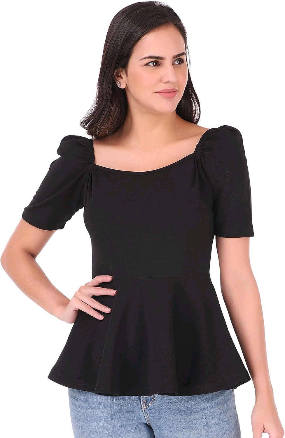【最終値下げ】euw puff sleeve peplum top puff sleeve peplum top / ivory