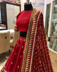 Sabyasachi Lehenga Heavy Bridal Wear Lehenga Choli Designer Wedding Wear Lehenga - Cardinal, Free