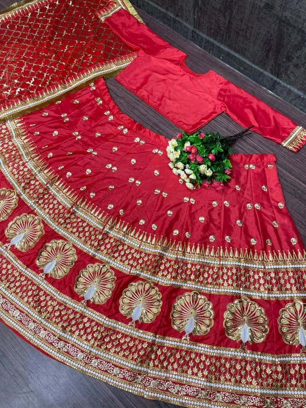 Sabyasachi Lehenga Heavy Bridal Wear Lehenga Choli Designer Wedding Wear Lehenga - Cardinal, Free