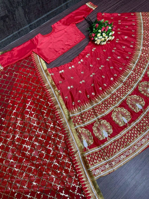 Sabyasachi Lehenga Heavy Bridal Wear Lehenga Choli Designer Wedding Wear Lehenga - Cardinal, Free