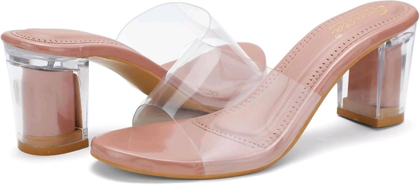 transparent heels for women - Clam Shell, 3