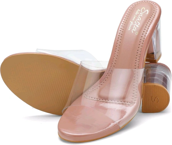 transparent heels for women - Clam Shell, 3