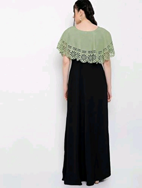 Women's Crepe Solid Sleeveless Full Length Gown - Schist, 2XL