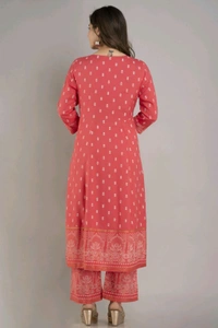 Women Viscose Rayon Kurta. Pant Dupatta Set - Mandy, 2XL