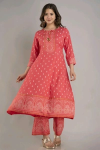 Women Viscose Rayon Kurta. Pant Dupatta Set - Mandy, 2XL