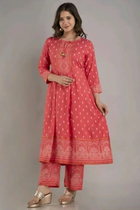 Women Viscose Rayon Kurta. Pant Dupatta Set - Mandy, 2XL