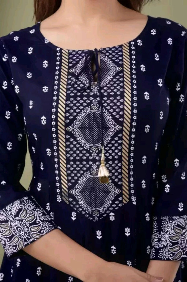 Women Viscose Rayon Kurta. Pant Dupatta Set - Black Rock, 3XL