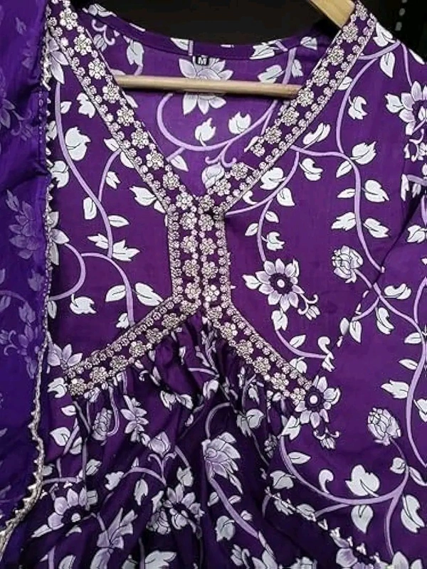 Women's Rayon Alia Cut Kurta Pant Dupatta Set - Eminence, XL