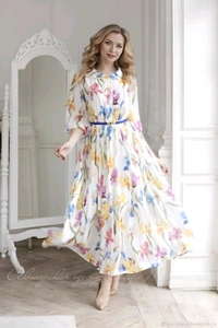 Russian Women A-line Multicolor Dress - Westar, XL