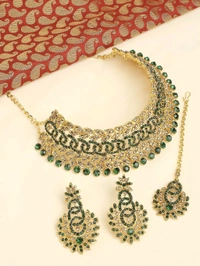 Alloy Gold-plated White Jewel Set (Pack of 1) - GreenLct