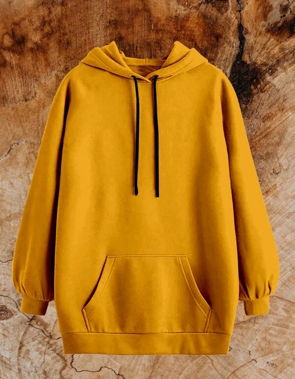 Men Full Sleeve Solid Hooded Sweatshirt - Indochine, M