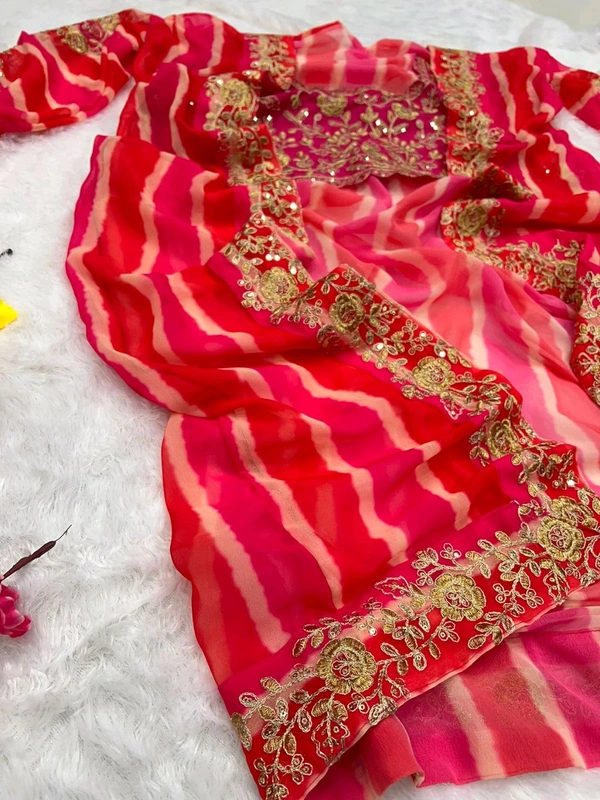 HOCONN New Super Trending Shrug Lehenga Sequence Coding Embroidery Work with Koti Banglori Embroidery Sequence Work Blouse for Beautiful Women and Girls - Monza, Free Size