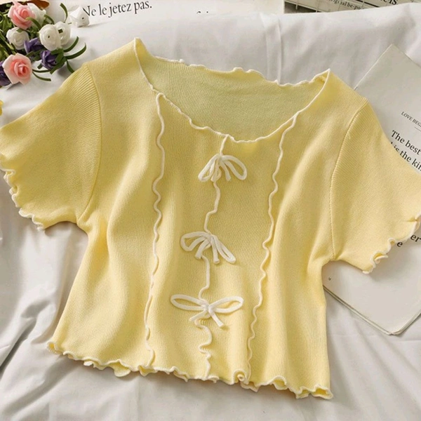 Casual Regular Sleeves Self Design Women Pink Top - Straw, XXS