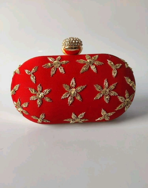 Lux Pink Floral Embroidered Embellished Clutch, Evening Clutch, Party Clutch, Wedding Clutch, Prom Clutch - Sangria, Free