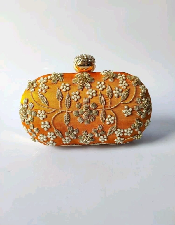 Lux Pink Floral Embroidered Embellished Clutch, Evening Clutch, Party Clutch, Wedding Clutch, Prom Clutch - Desert, Free