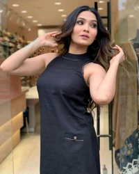 Mehendi Halter Neck Kurta & Cotton Culottes - Black, M