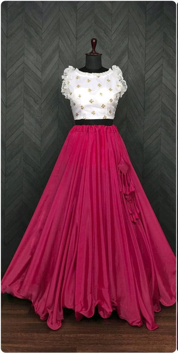 Dori Pattern Wine Color Lehenga With Work Blouse - M, Disco
