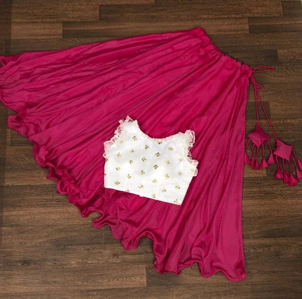 Dori Pattern Wine Color Lehenga With Work Blouse - M, Disco