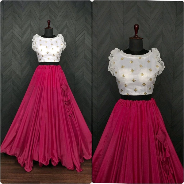 Dori Pattern Wine Color Lehenga With Work Blouse - XXS, Disco