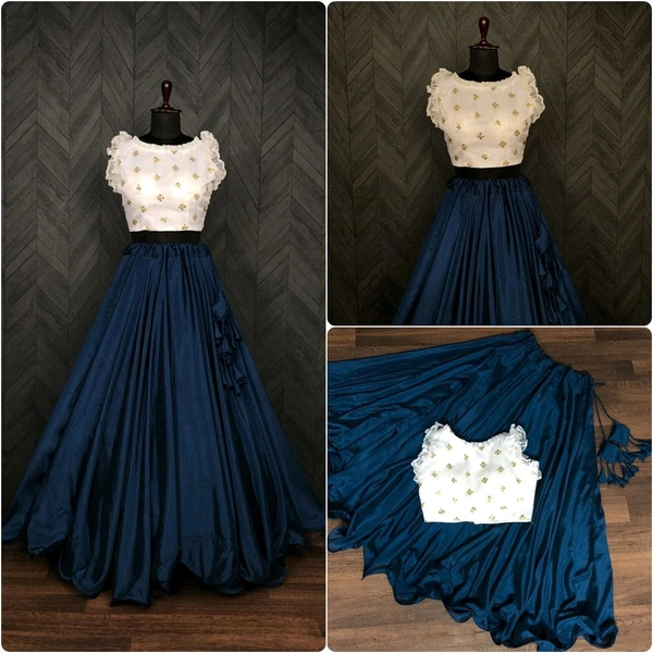 Dori Pattern Wine Color Lehenga With Work Blouse - XXS, Cloud Burst