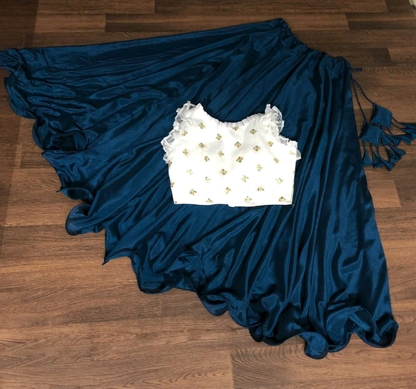 Dori Pattern Wine Color Lehenga With Work Blouse - XXS, Cloud Burst