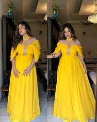 Looking for this same colour beautiful Designer Padded Gown - Corn, XL