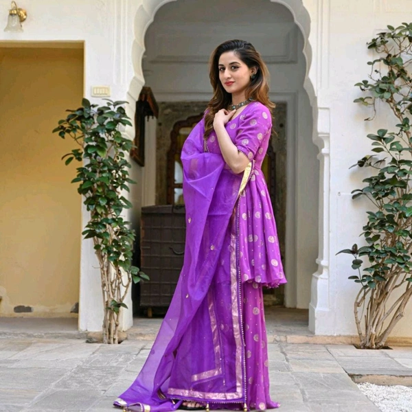 Women Viscose Rayon Kurta. Sharara Dupatta Set - Seance, 3XL