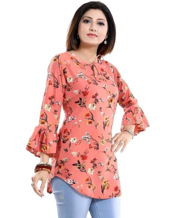 Casual Printed Women Blue Top - Sunglo, M