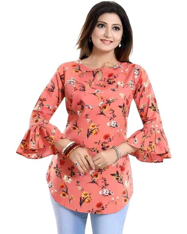 Casual Printed Women Blue Top - Sunglo, S