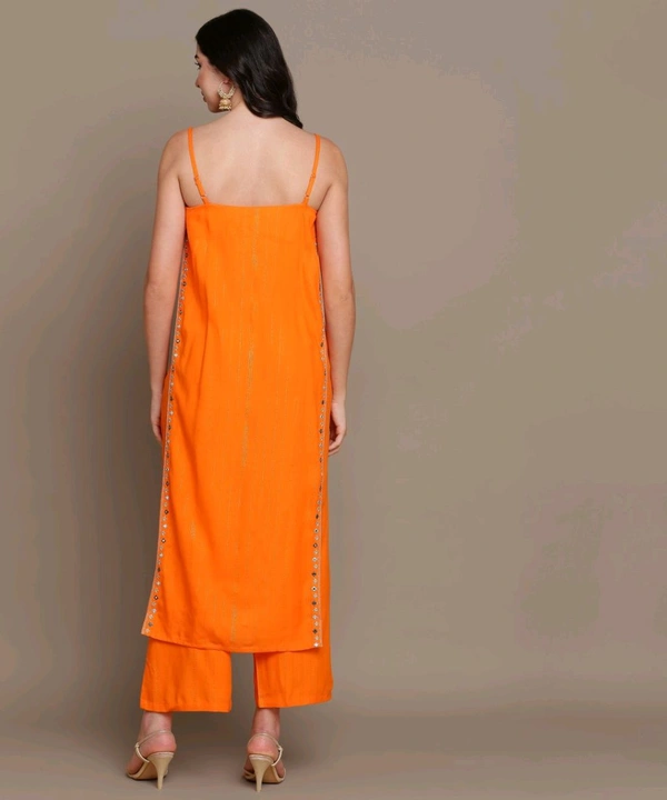 Women Viscose Rayon Kurta Palazzo Set - Ecstasy, L